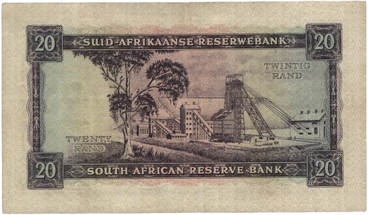 SOUTH AFRICA P.108A 1962 20 Rand EF