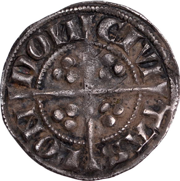 1279 - 1307 EDWARD I Silver Penny Class 1c London S.1382 North 1012 VF