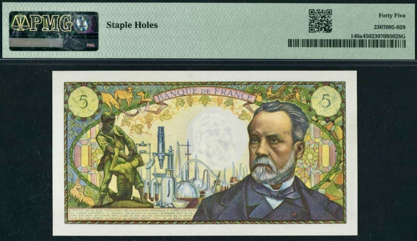 FRANCE P.146a France 1966 5Fr Tondu, Gargam, Morant CHOICE EF 45