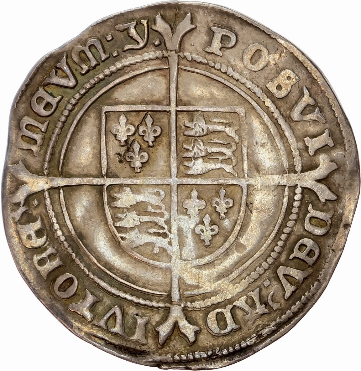1551 - 1553 EDWARD VI Shilling Fine Silver Issue S.2482 VF
