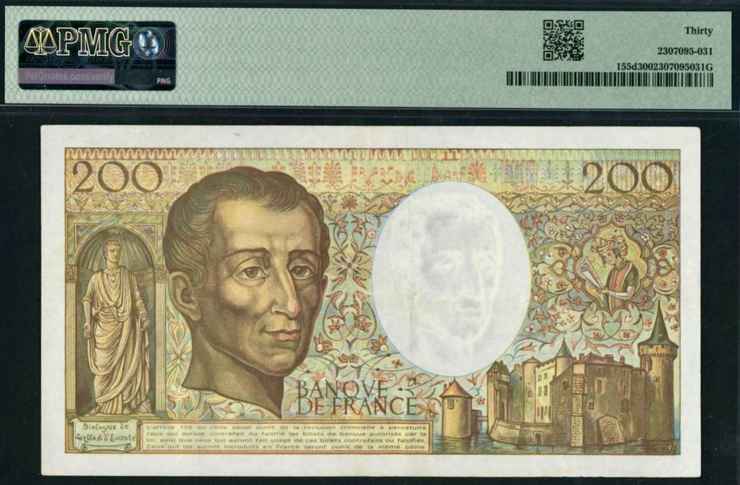 FRANCE P.155d 1990 200Fr Bruneel, Dentaud, Charriau VF 30