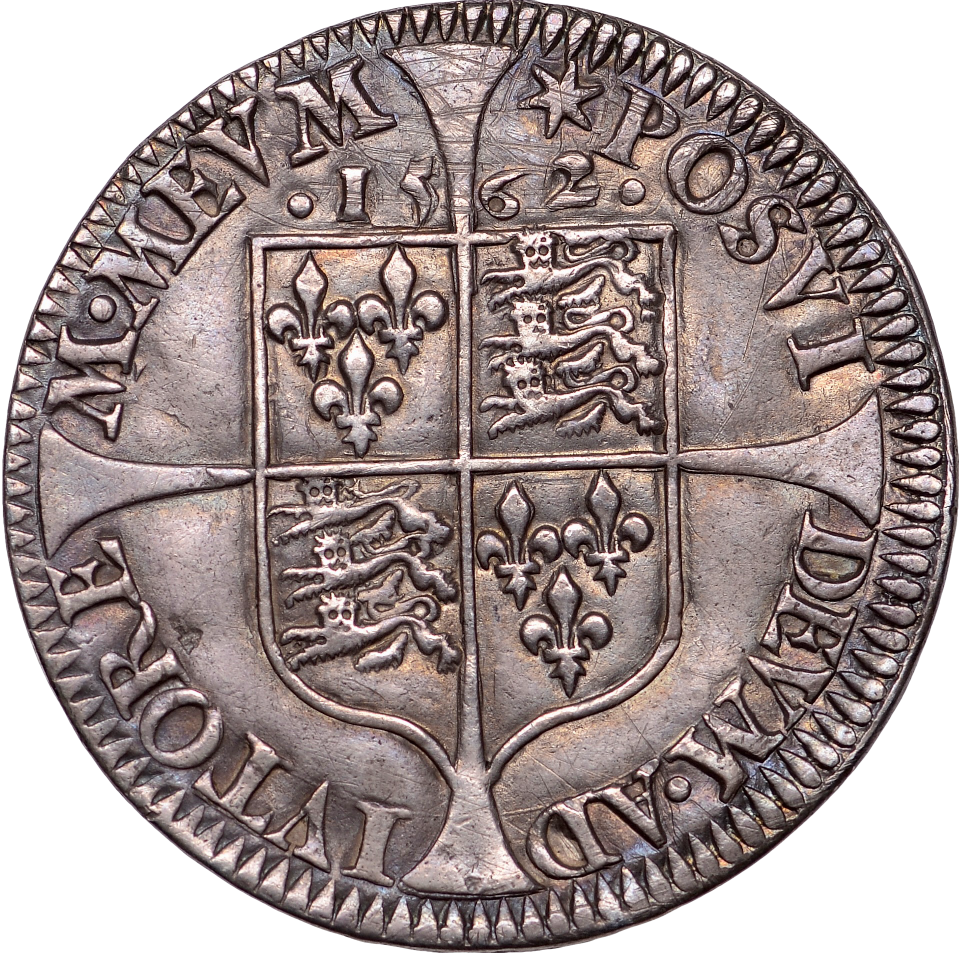 1562 ELIZABETH I Sixpence (milled) S2597 North 2028 GVF