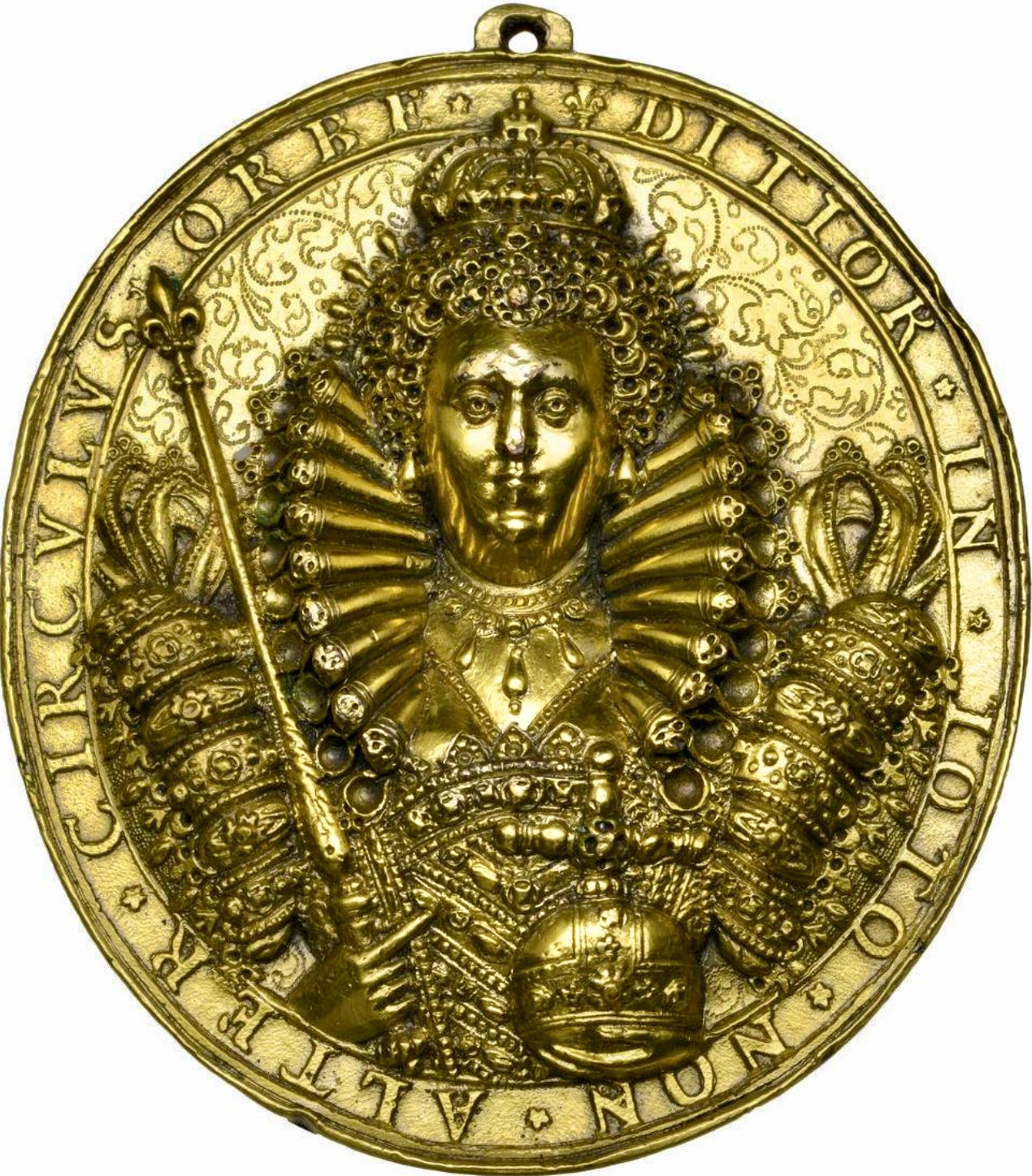 1589 Defeat of the Spanish Armada gilt bronze electrotype copy medal cf. MI 154/130 cf. E61A