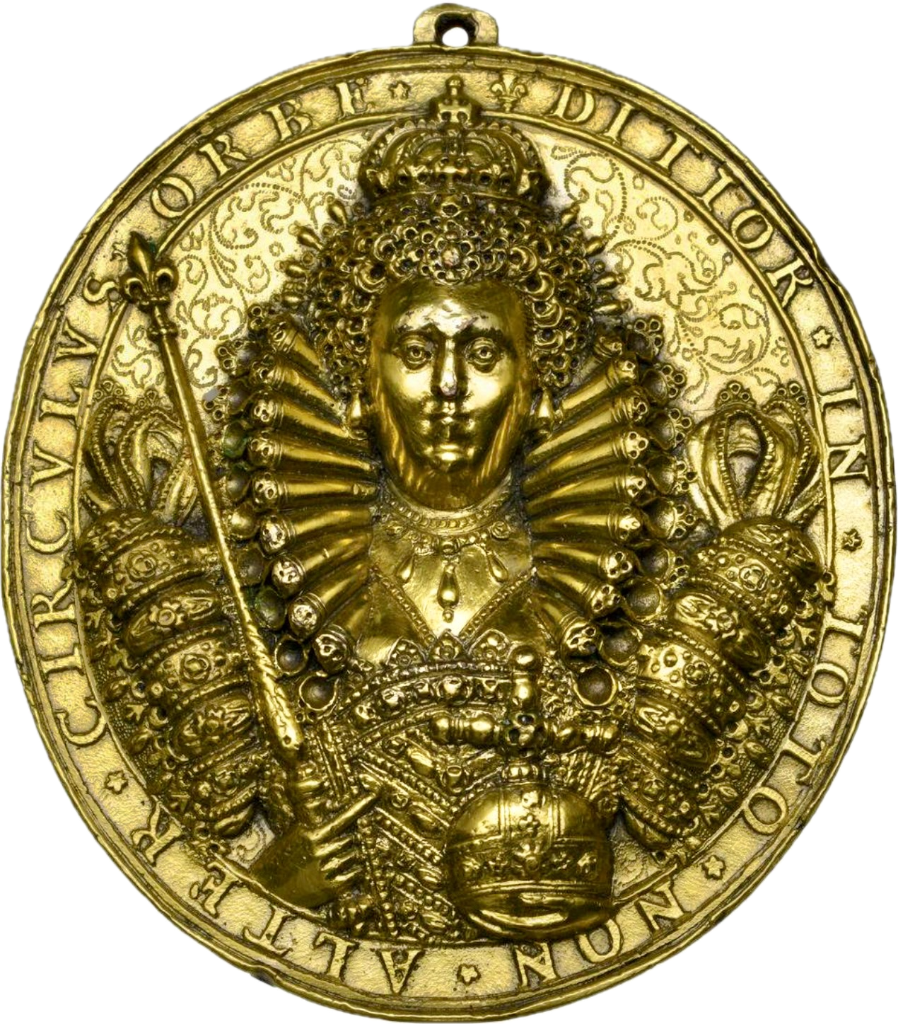 1589 Defeat of the Spanish Armada gilt bronze electrotype copy medal cf. MI 154/130 cf. E61A