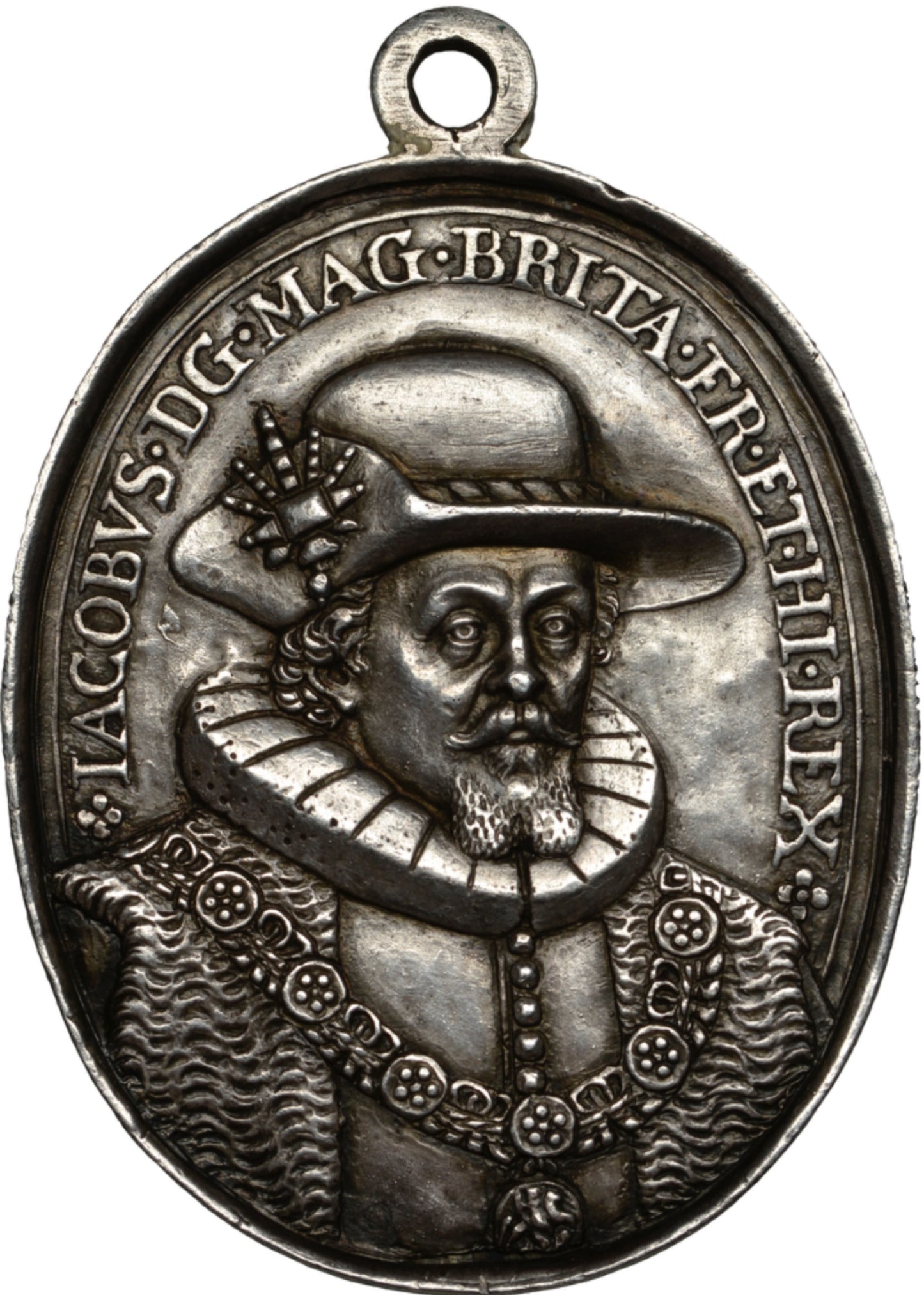 1624 James I Defender of the Faith British Museum silver electrotype badge cf. MI 235/99