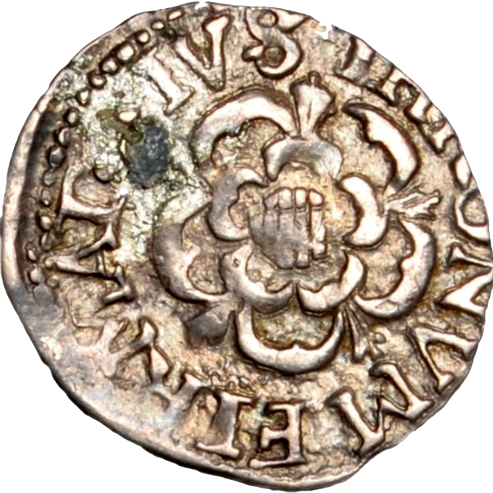 1625 - 1629 CHARLES I Silver Rose Penny S.2838 NVF