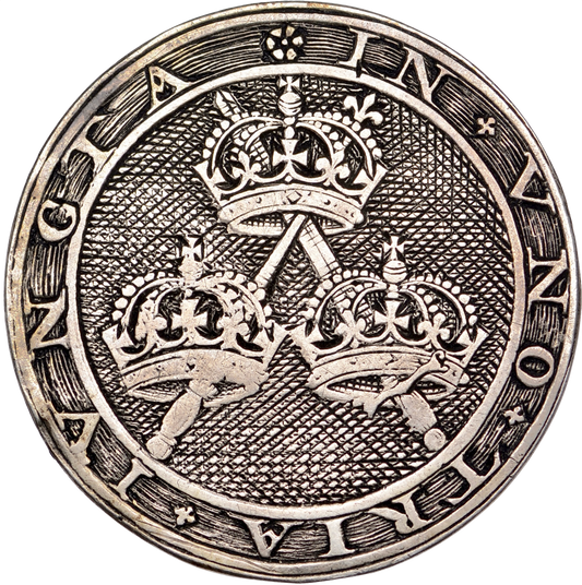 1625-1629 Charles I and Henrietta Maria 27mm silver counter by Simon van de Passe MI 378/278
