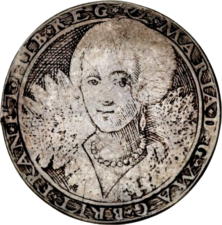 1626-1627 Charles I and Henrietta Maria 27mm silver counter by Simon van de Passe MI 377/276