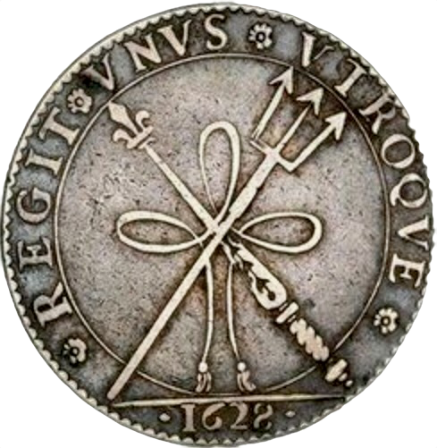 1628 Charles I Army and Navy Tribute 28mm silver medal by N Briot MI 250/27 E112