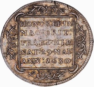 1630 Birth of Prince Charles 30mm silver medal MI 255/34 E115