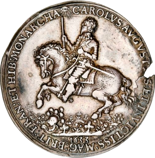 1633 Return to London of Charles I 43mm silver medal MI 266/62 E124b