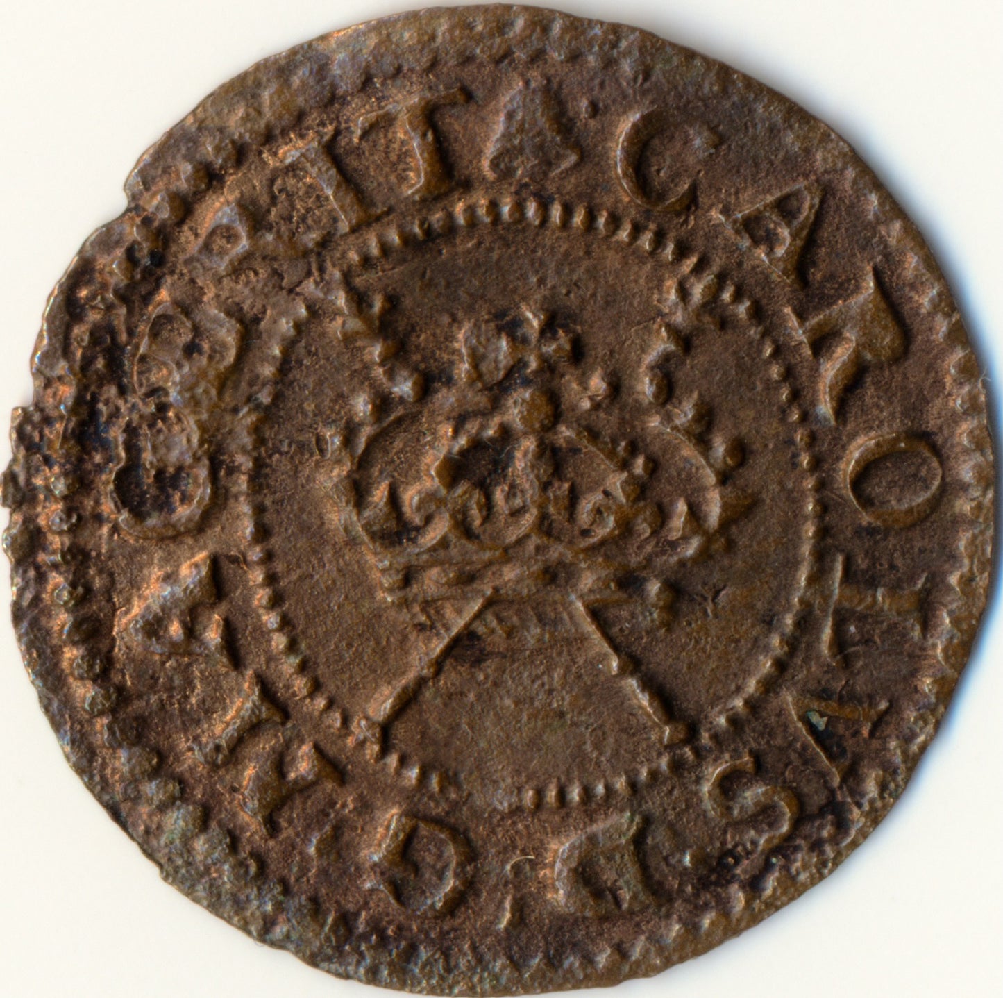 1625 - 1649 CHARLES I Maltravers Type 2 Farthing S.3198 BMC 235 EF