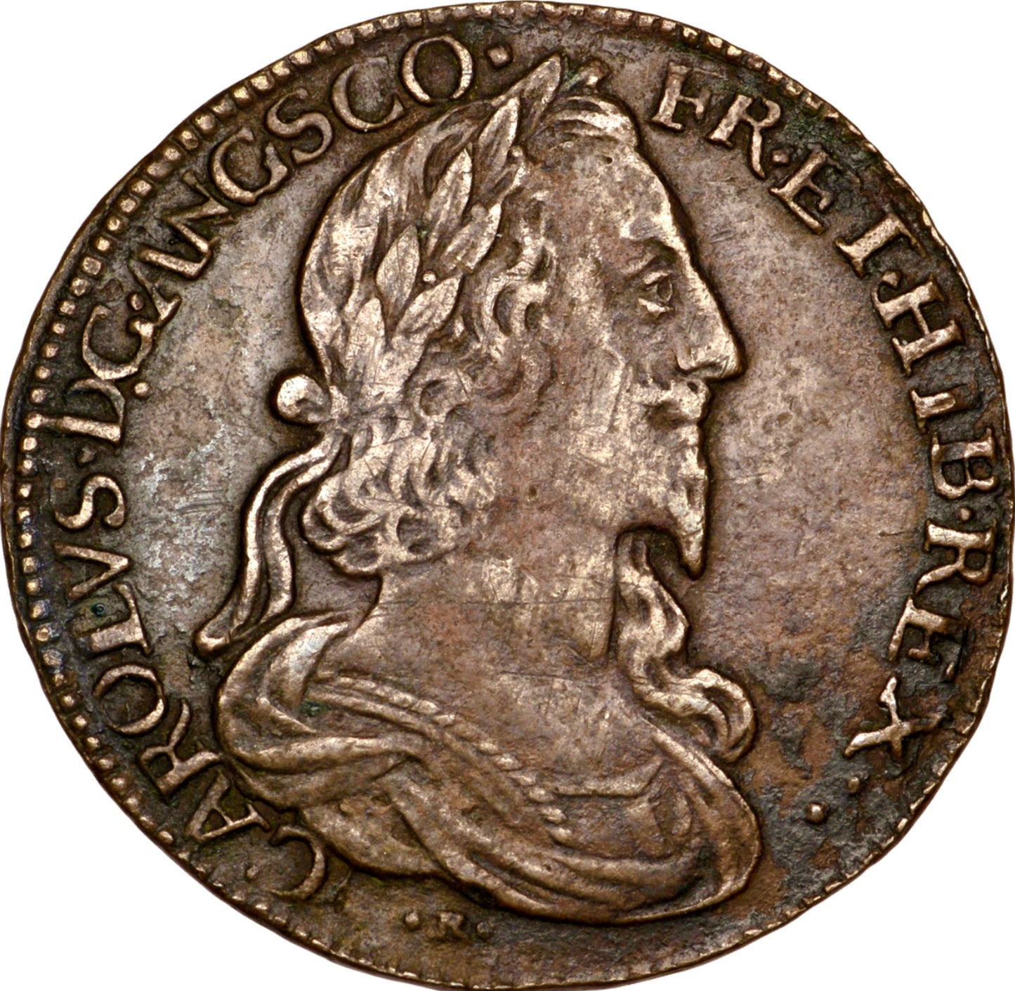 1643 Peace or War 29mm copper medal MI 309/134 E 142 GVF