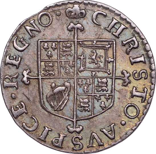 1660 - 1662 CHARLES II Halfgroat (hammered) S3318 Esc 586 NEF
