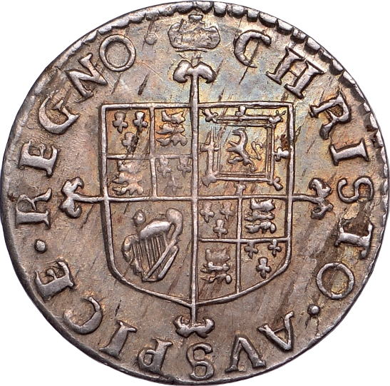1660 - 1662 CHARLES II Halfgroat (hammered) S3318 Esc 586 NEF