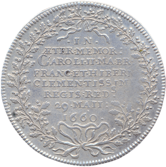 1660 Charles II Restoration silver medal 31.5mm MI 462/56 E217