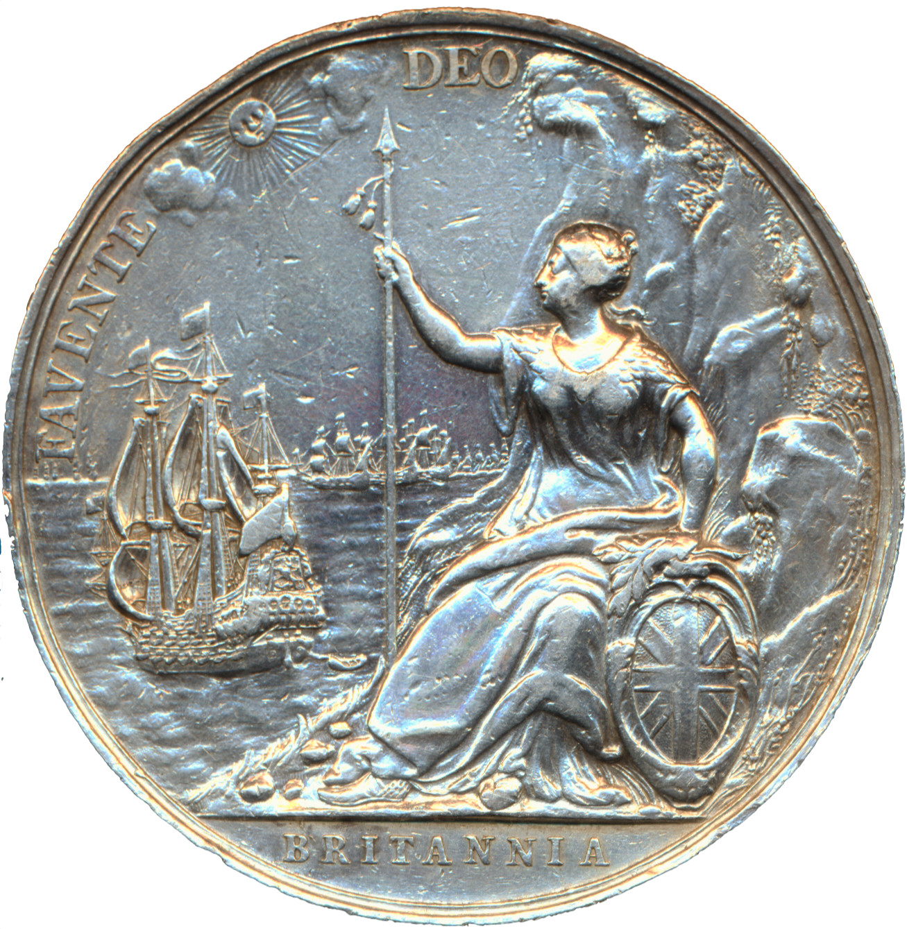 1667 Peace of Breda 56mm silver medal by J Roettier Mi 535/186 E241