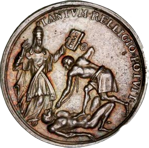 1678 Murder of Sir Edmundbury Godfrey 39mm silver medal MI 577/247 E257a (Copy)
