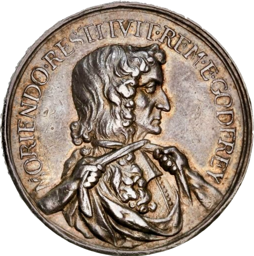 1678 Murder of Sir Edmundbury Godfrey 38mm silver medal MI 578/250 E259a