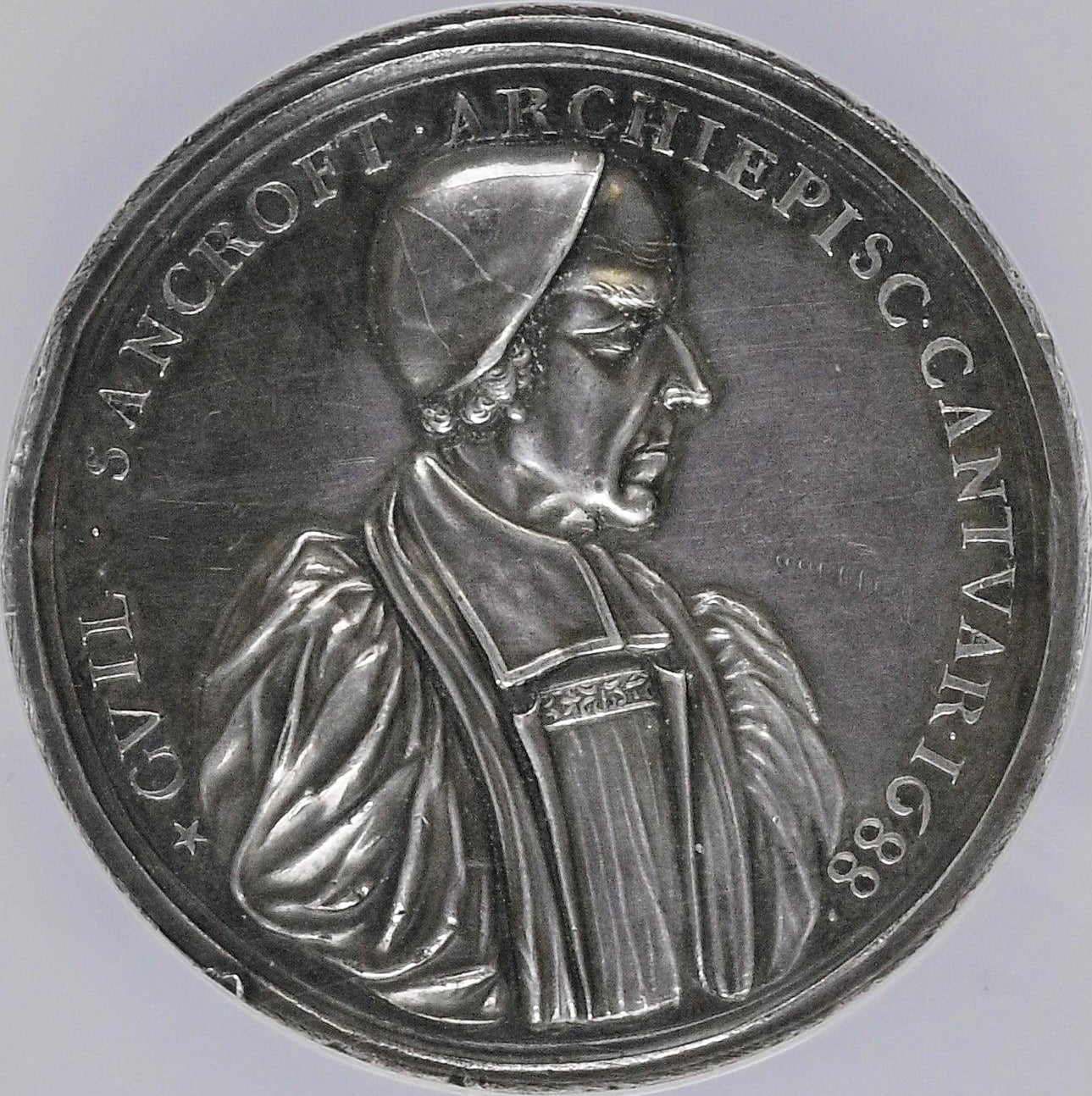 1688 Archbishop Sancroft and the Bishops 50mm struck silver medal MI 622/37 E288a