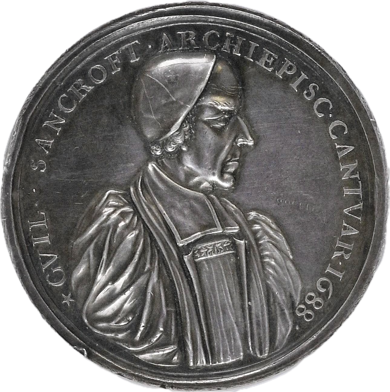1688 Archbishop Sancroft and the Bishops 50mm struck silver medal MI 622/37 E288a
