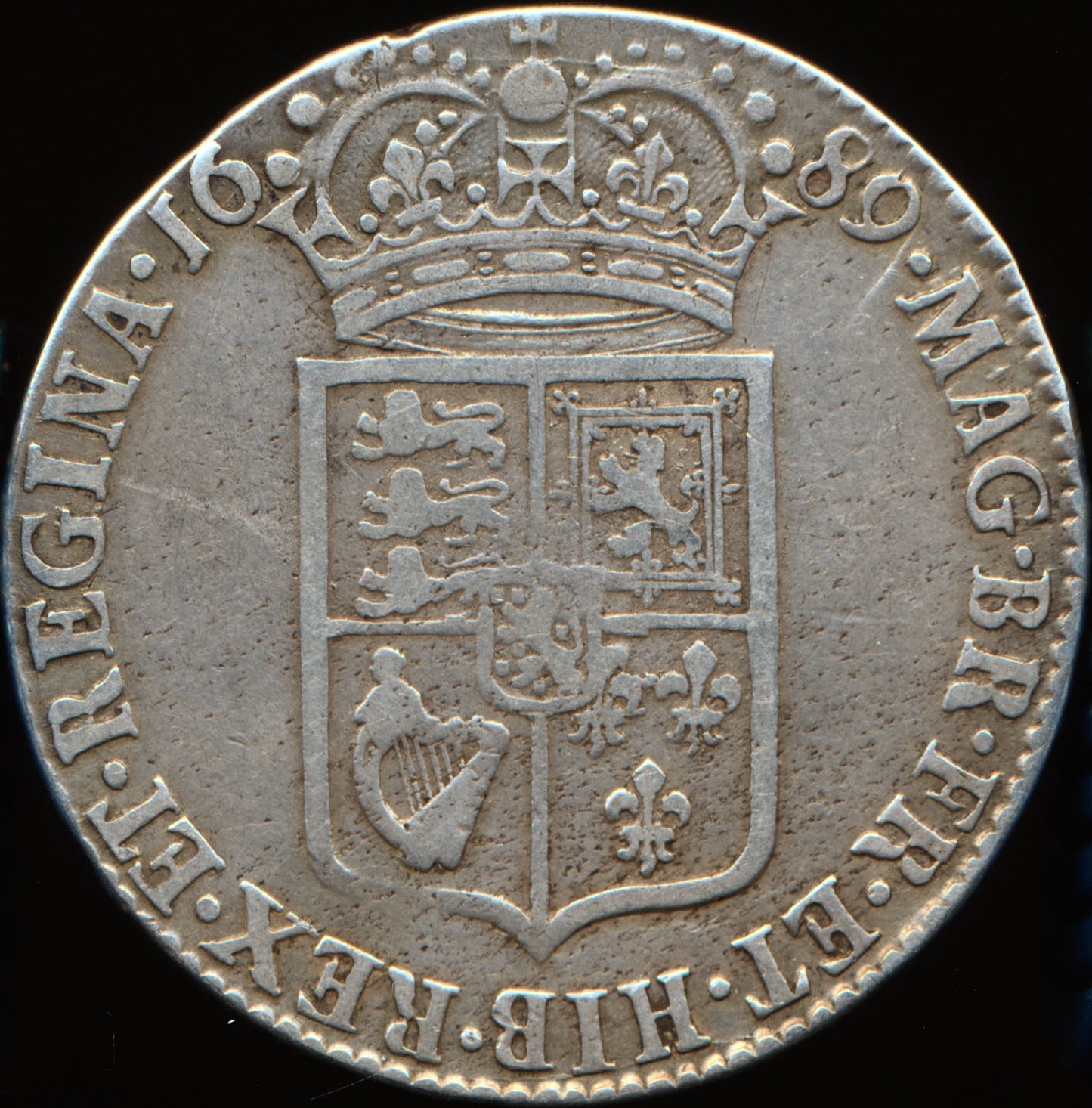 1689 Halfcrown S3435 ESC 832 GF Scarce