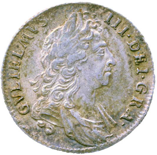 1696 Shilling First bust E over ? in DEI S3497 ESC 1104var GVF