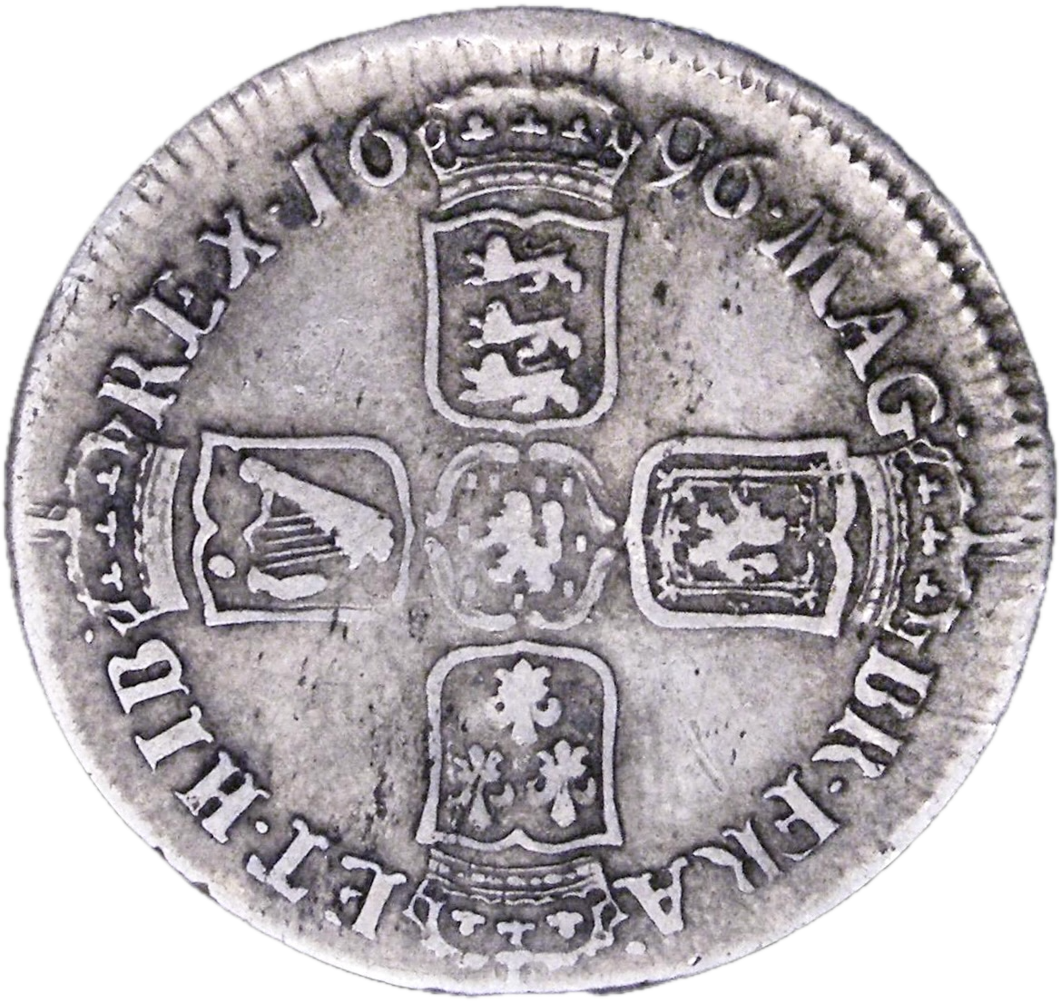 1696y Shilling York Mint First bust ESC 1191 GF