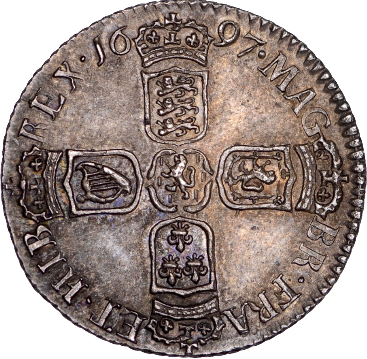 1697 Sixpence Third bust S3538 ESC 1233 UNC