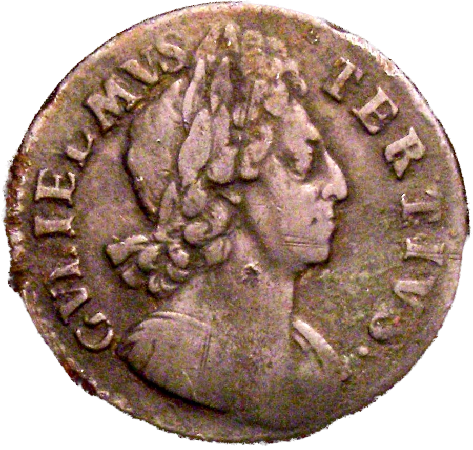 1699 Halfpenny (type 3) Unbarred As S3556 BMC 689 Very rare F