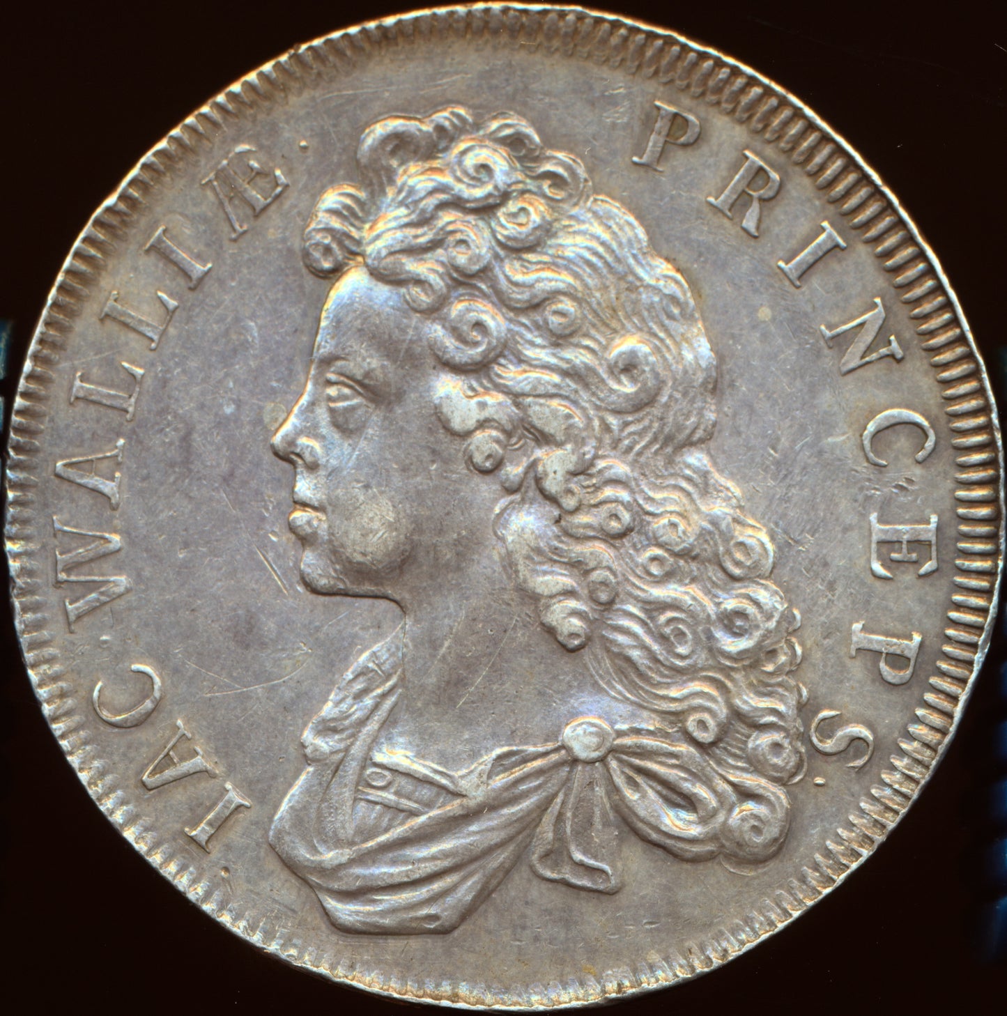 1699 Legitimacy of Jacobite Succession, James II and Prince James 36mm silver medal MI 202/515 E379