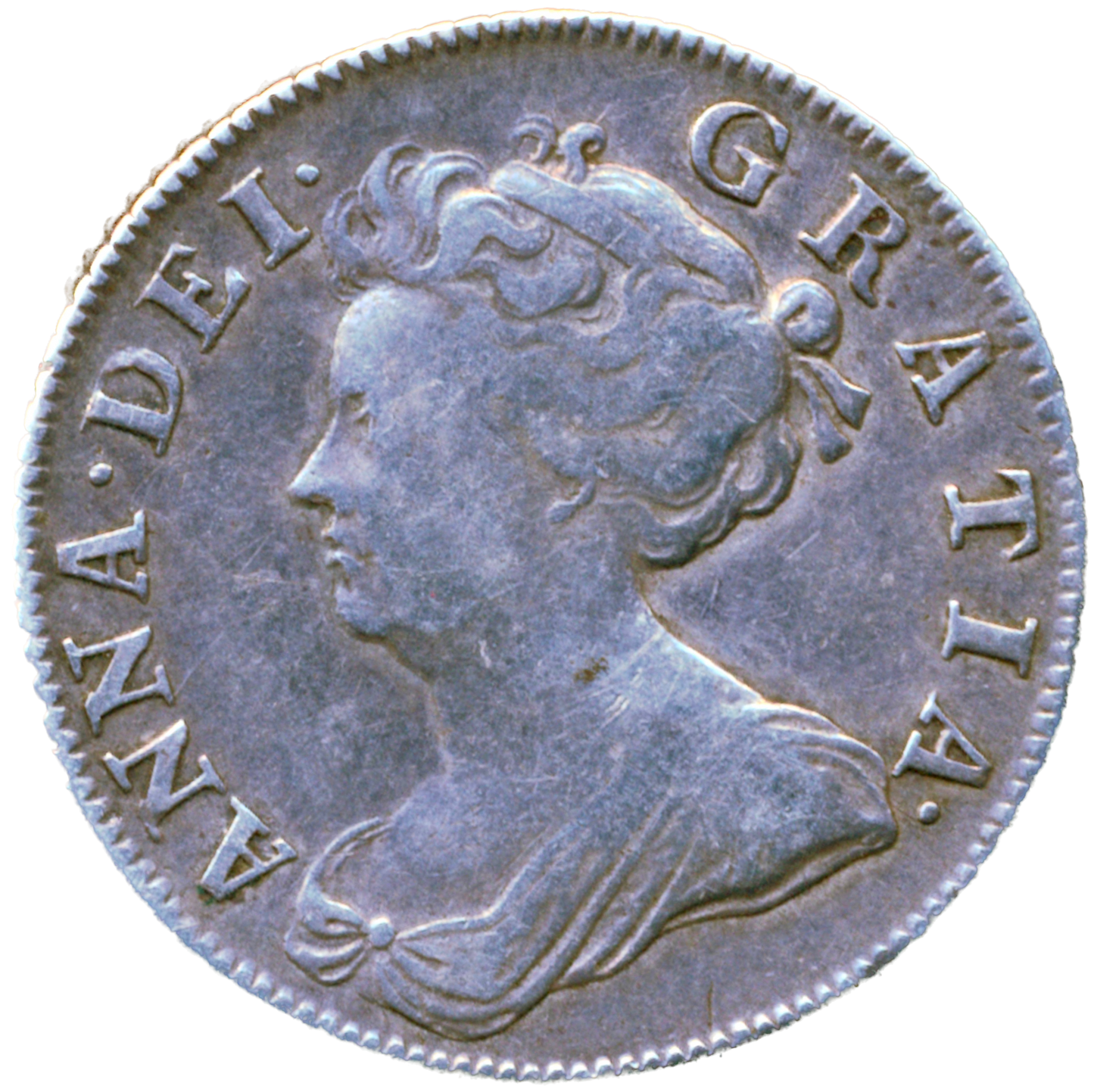 1705 Shilling Second bust Plain in angles S3587 ESC 1391 Very rare (R2) F/GF