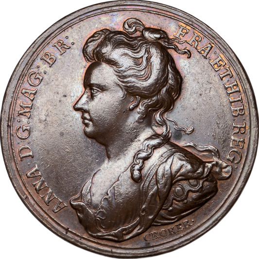 1706 Barcelona Relieved 35mm copper medal by Croker MI 280/86 E418