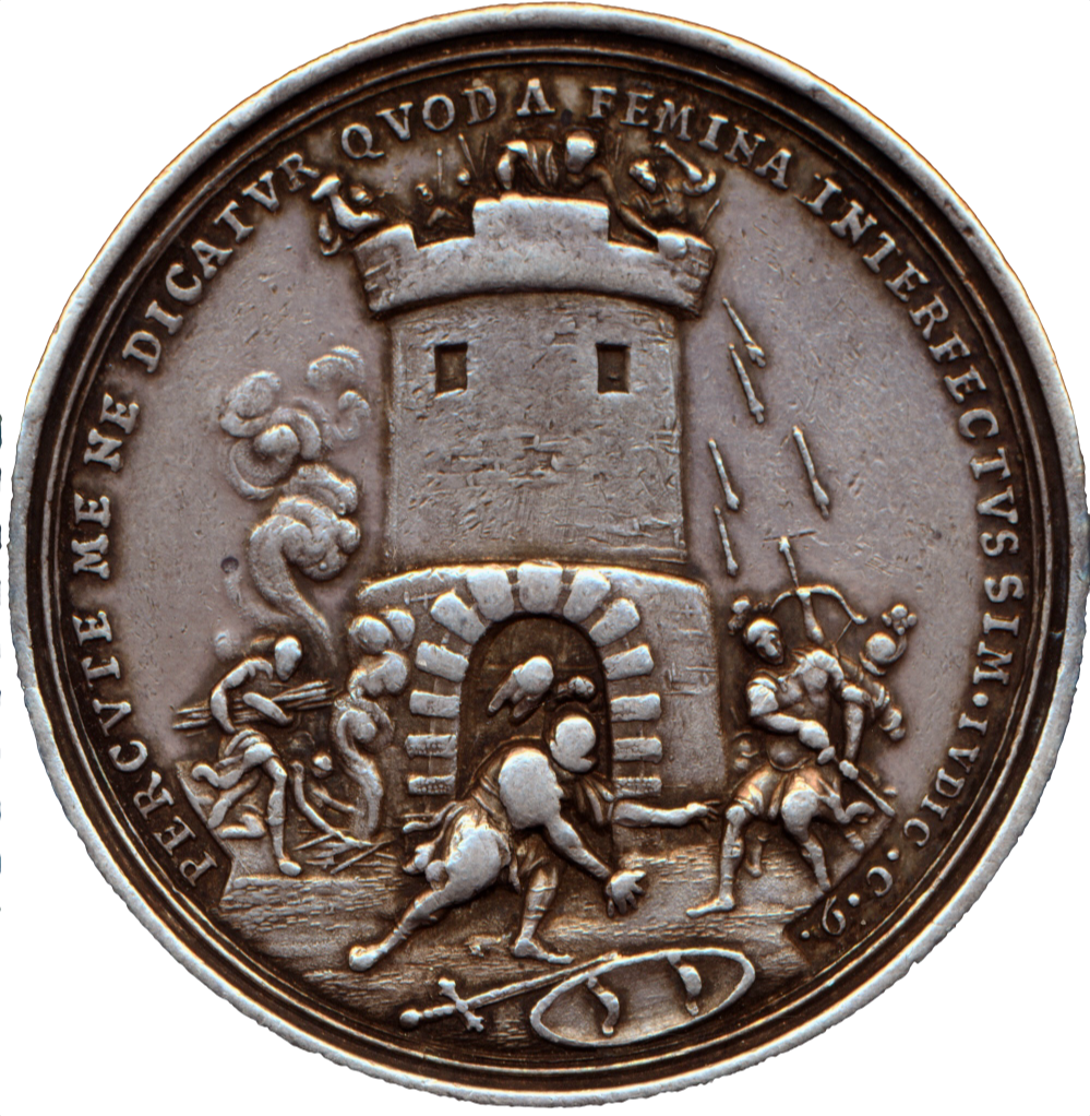 1706 Victories over Louis XIV 43mm siler medal by PH Mueller MI 289/98 E422