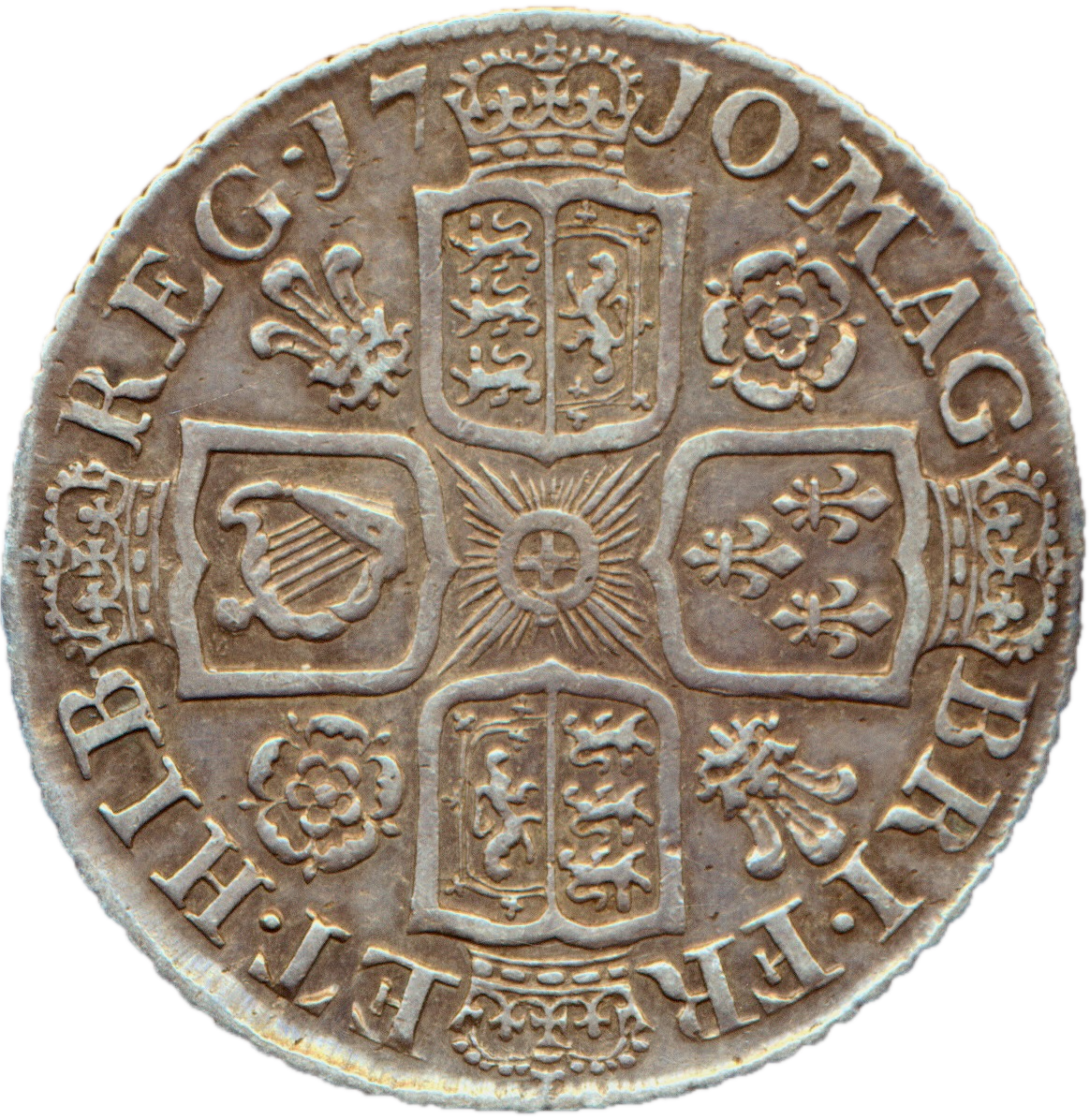 1710 Shilling Third bust Roses and plumes S3614 ESC 1403 NVF/VF