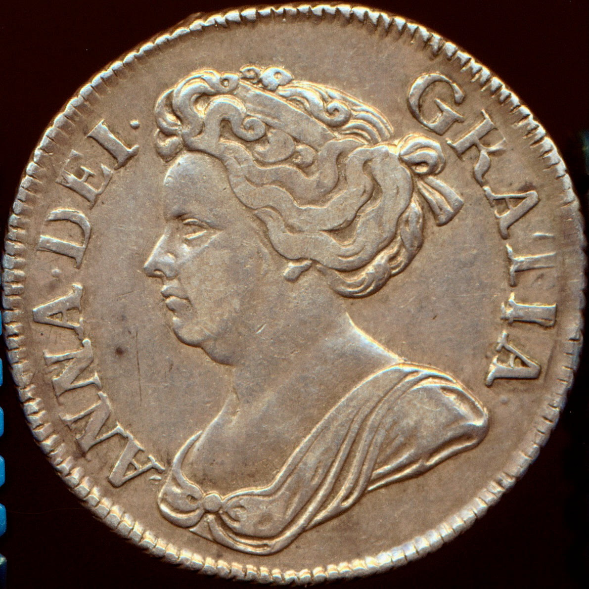 1712 Shilling Fourth bust Roses and plumes S3617 ESC 1410 NVF/VF