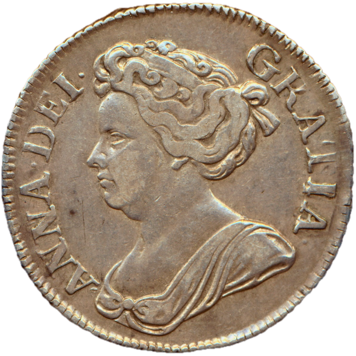 1712 Shilling Fourth bust Roses and plumes S3617 ESC 1410 NVF/VF