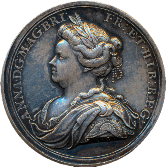 1713 Peace of Utrecht 35mm silver medal by Croker MI 400/257 E460
