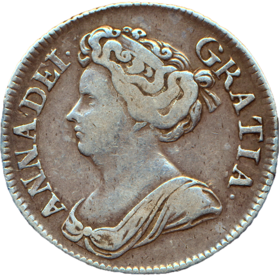 1714 Shilling Fourth bust Roses and plumes S3617 ESC 1412 NVF