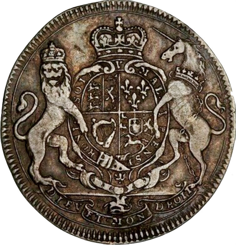 1714 Coronation 26mm silver medal MI428/18 E471