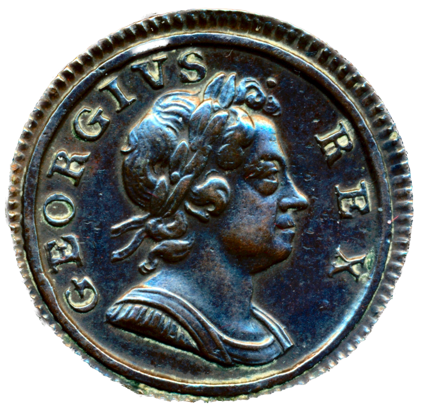 1717 Farthing S3661 BMC 783 Reverse B Very scarce NEF