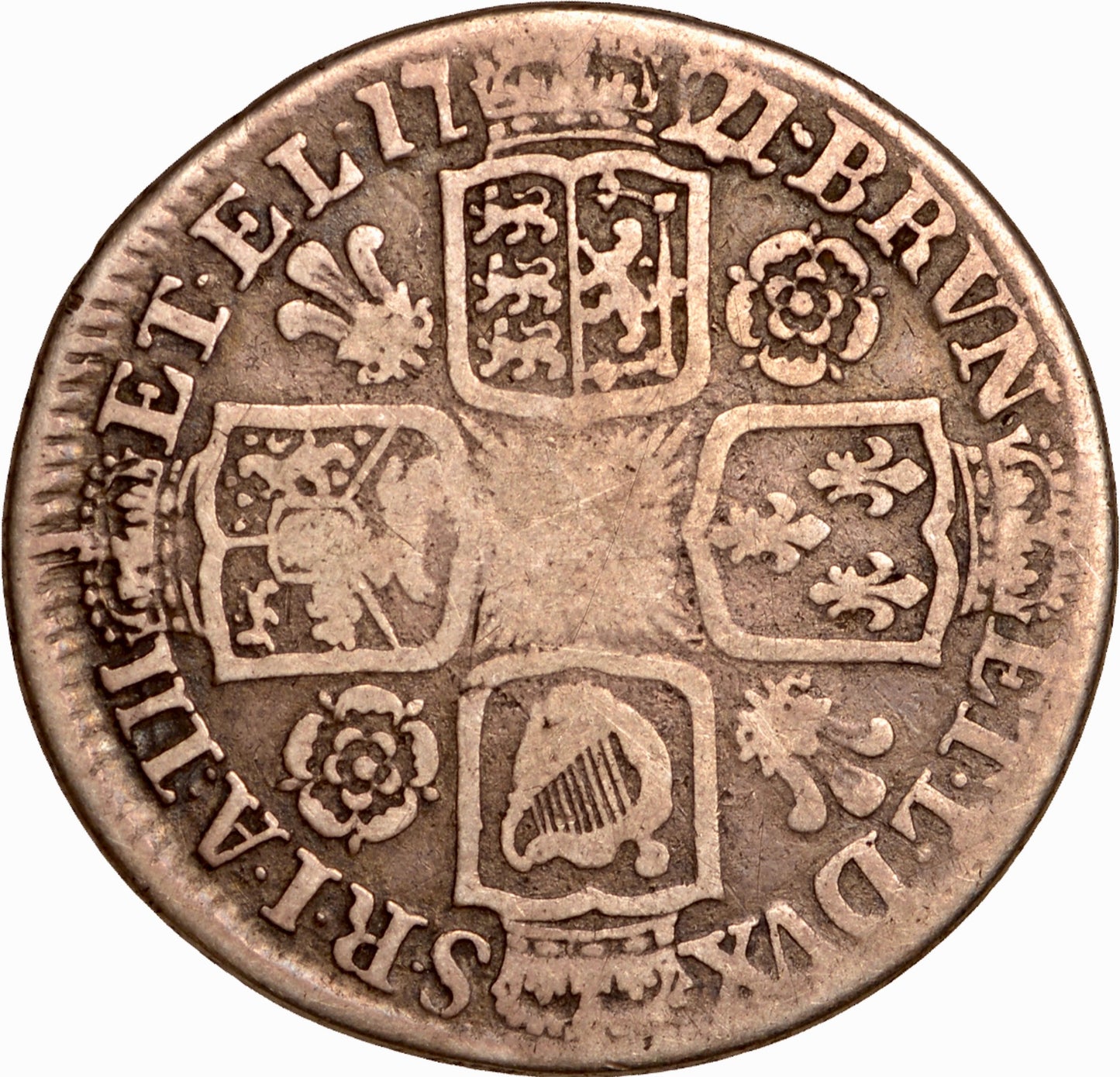 1721/19 Shilling S3645 ESC 1579 Rare VG/NF