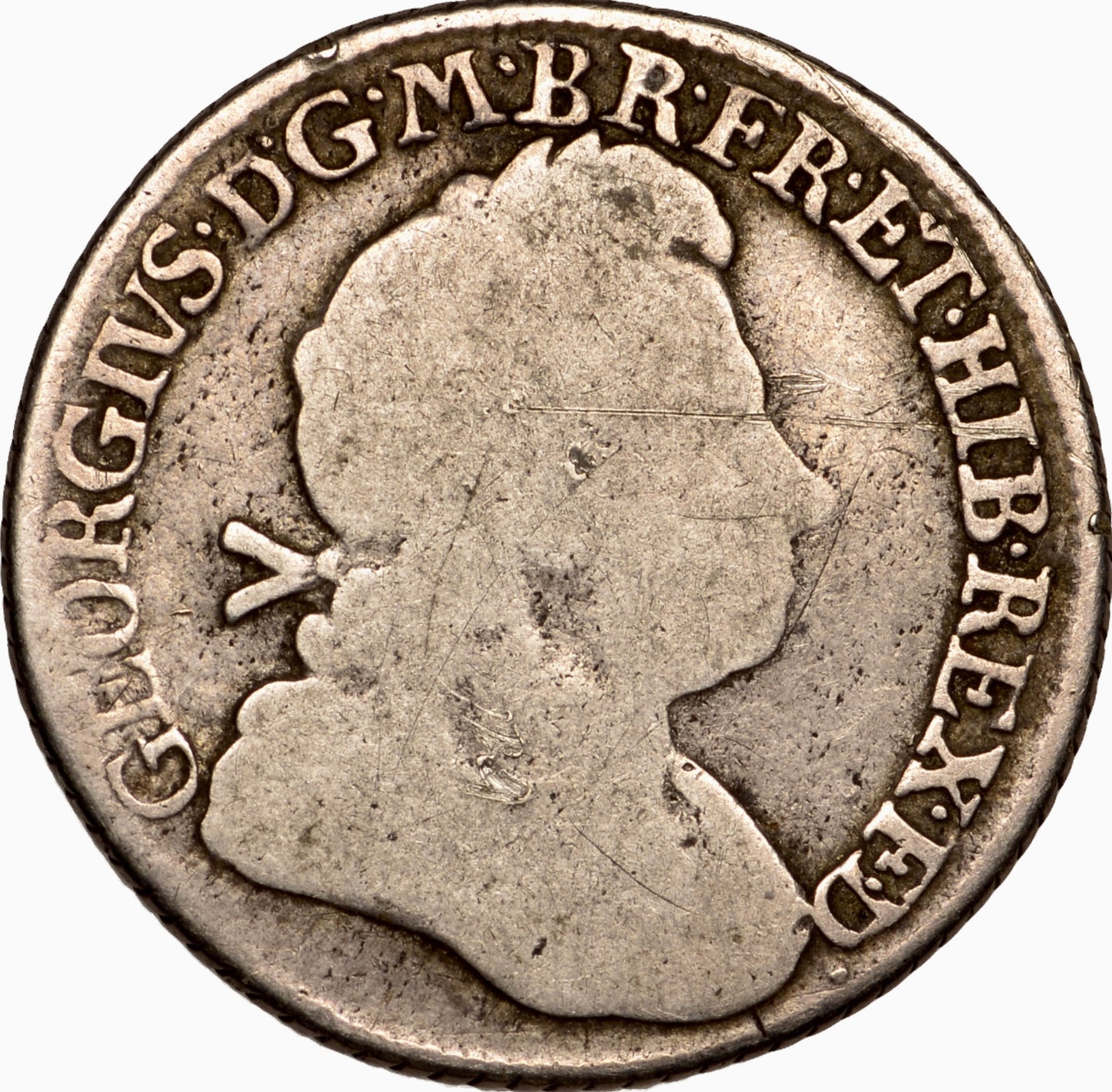 1721 Shilling S3645 ESC 1577 Rare VG/NF