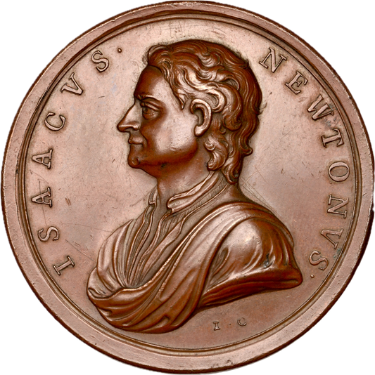 1727 Sir Isaac Newton bronze 51.5mm MI 469/83 E504