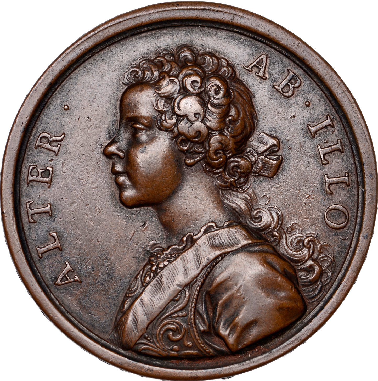 1731 Legitimacy of Jacobite Succession, Prince Charles and Prince Henry 42mm copper medal MI 492/34 E521