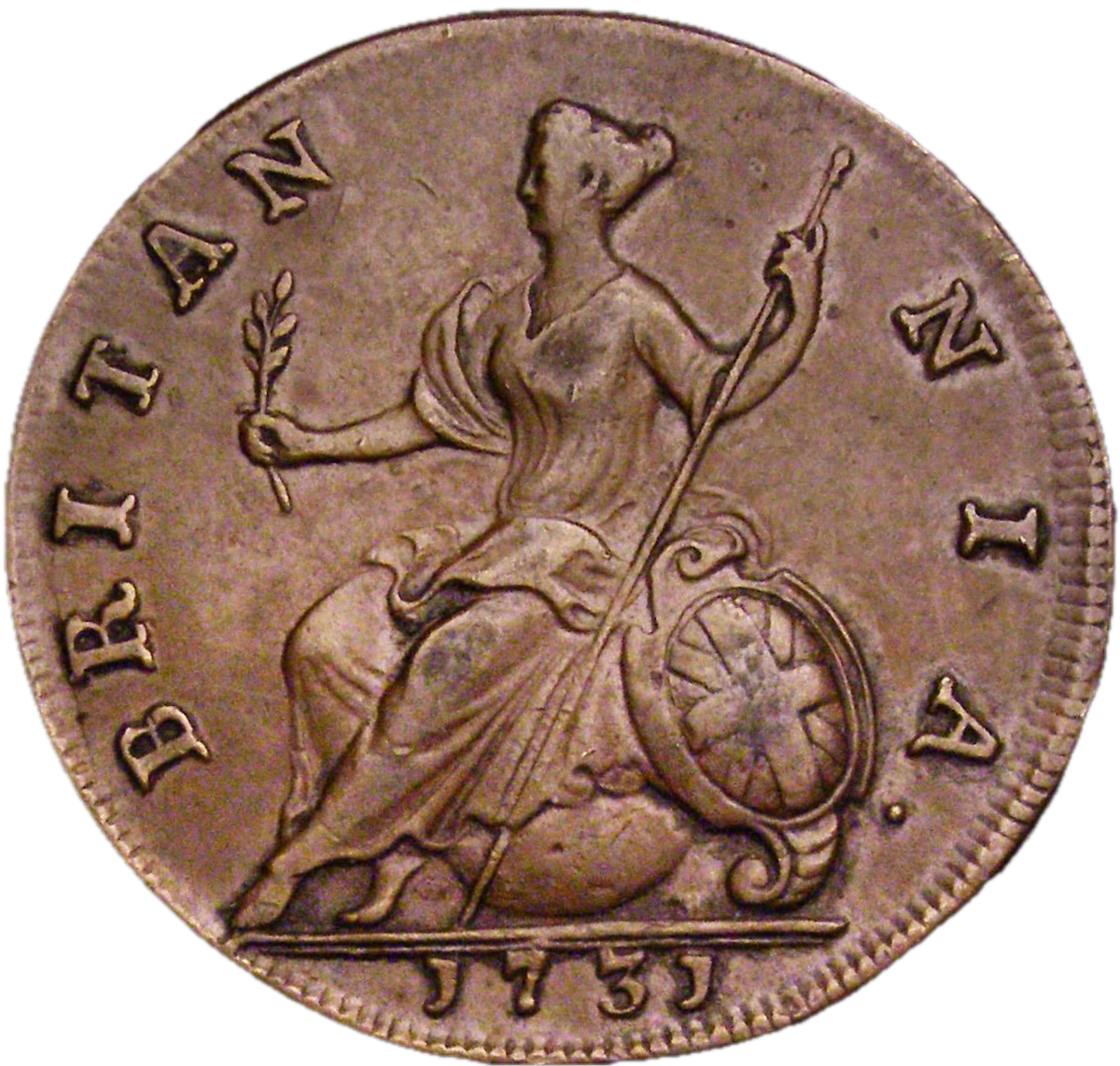 1731 Halfpenny S3717 BMC 840 VF