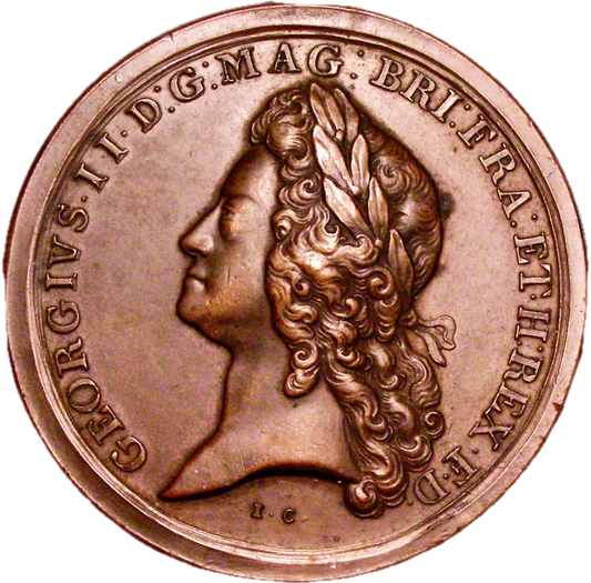 1731 Second Treaty of Vienna 47mm copper medal by J Croker MI 469/39 E523