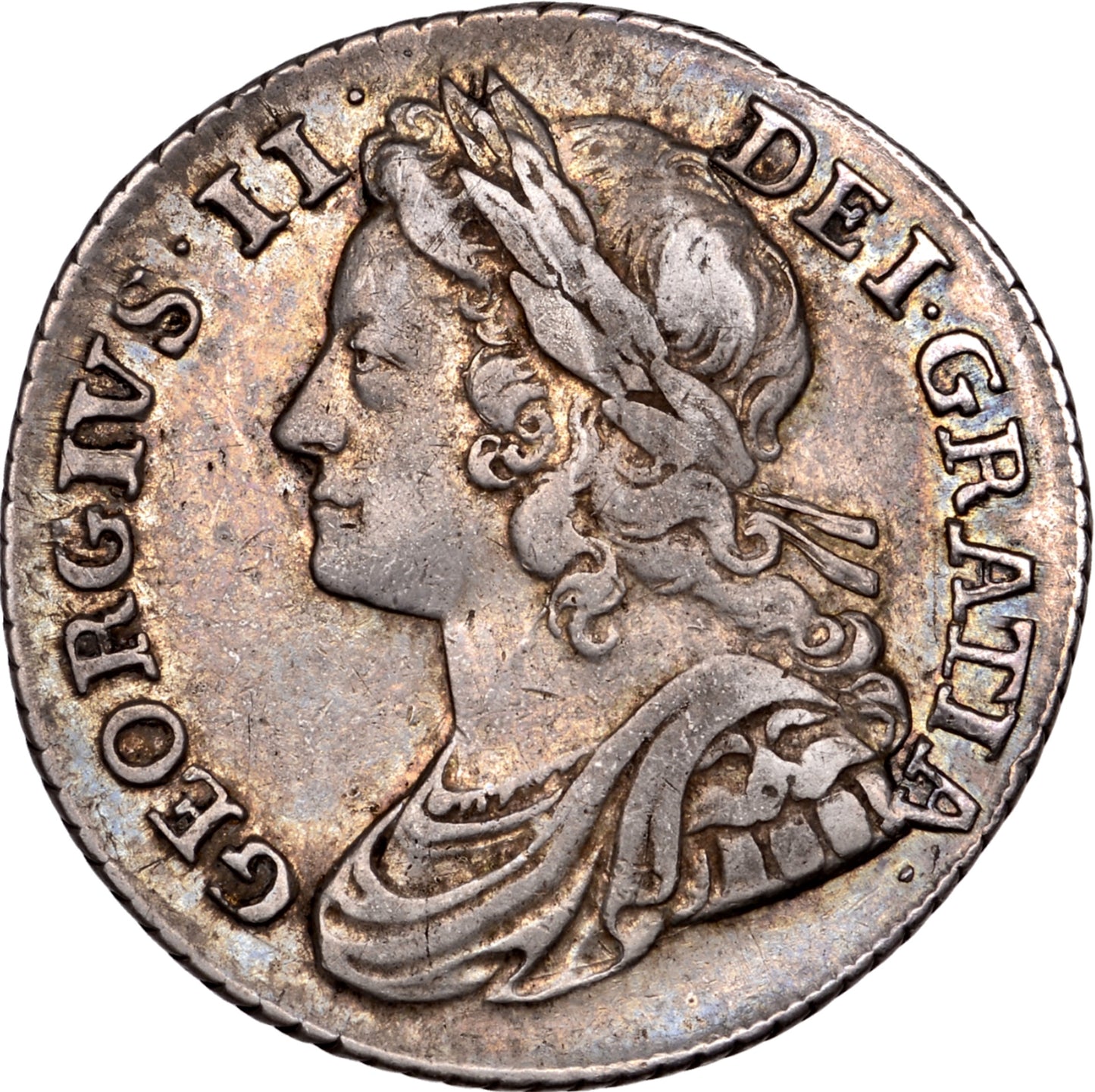 1739 Shilling Young head Roses in angles Larger lettering S3701 ESC 1716 NEF