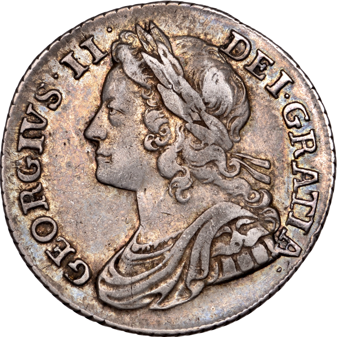 1739 Shilling Young head Roses in angles Larger lettering S3701 ESC 1716 NEF