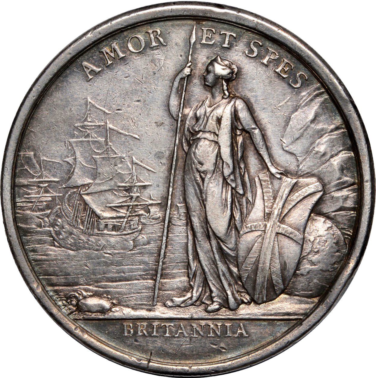 1745 Prince Charles the Young Pretender 41.5mm silver medal MI 600/251 Eimer 595a